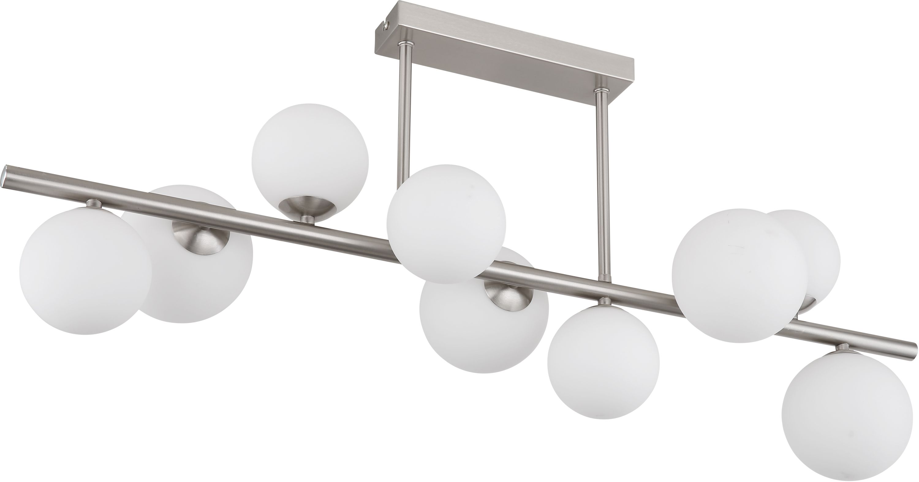 Globo Lighting Riha lampada da soffitto x3.5 W vetro opalino-nichel 56140-9D