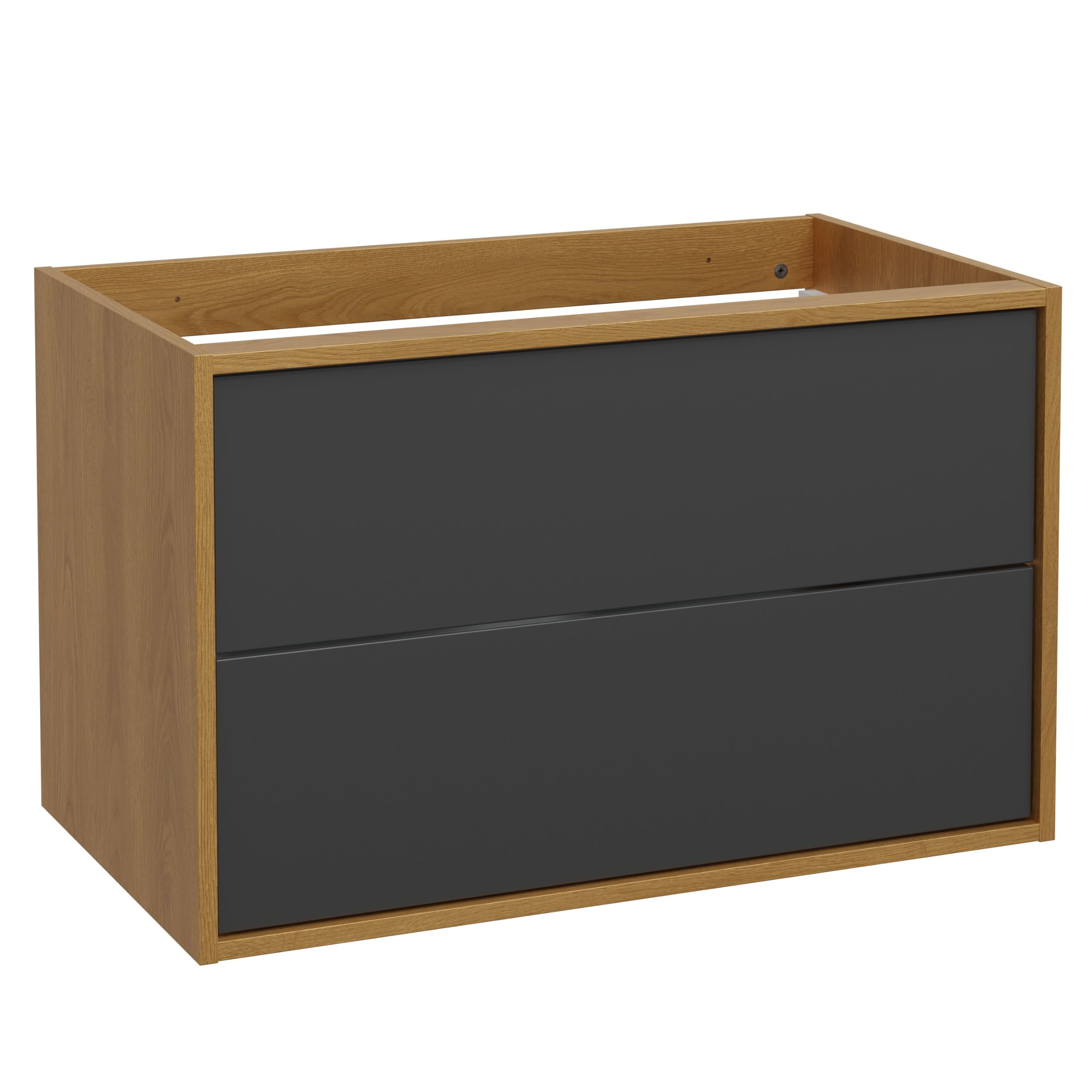 Strama Erin armadietto 80x46x50 cm sottolavabo sospeso nero-rovere 26.103.88