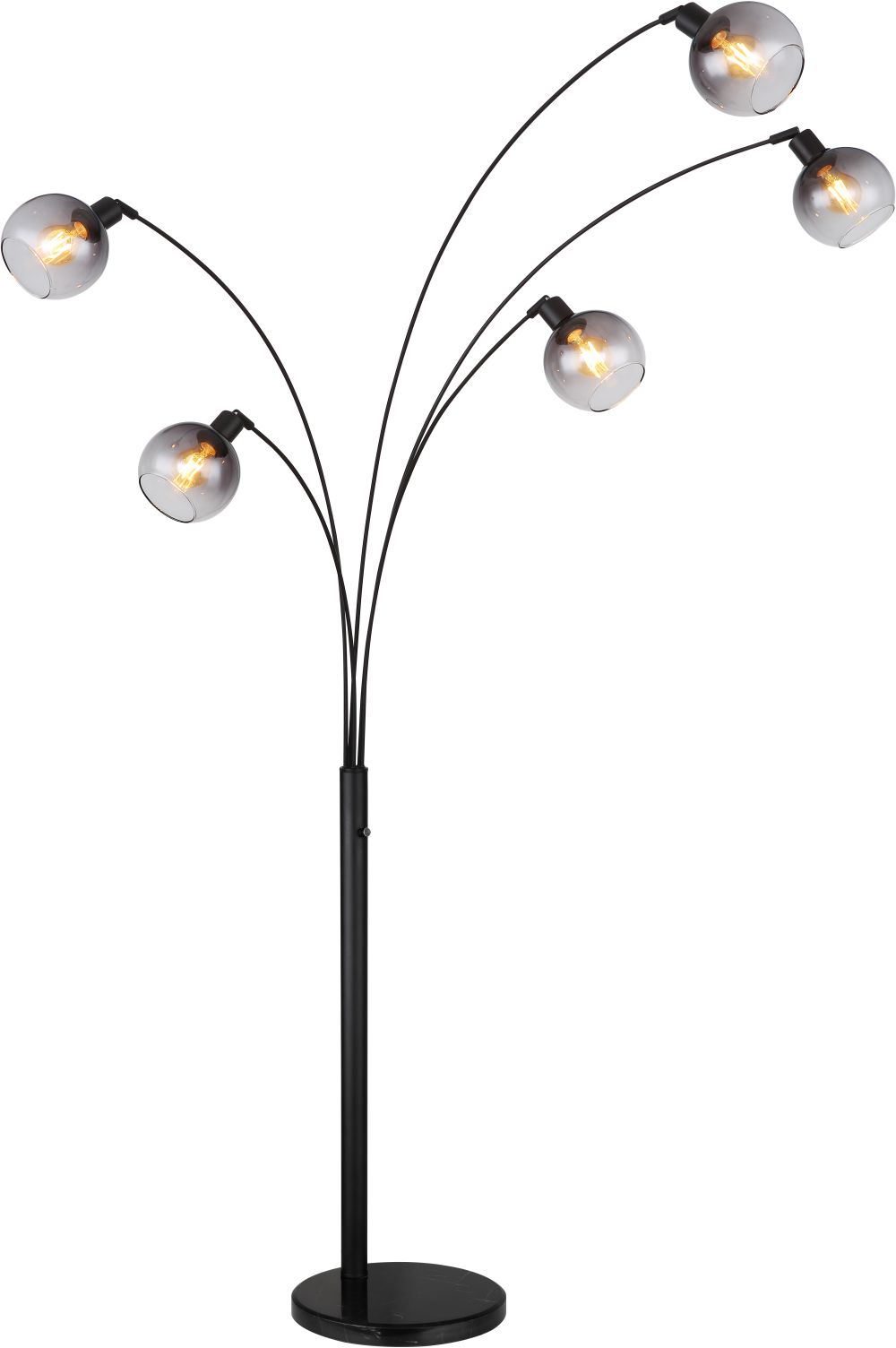 Globo Lighting Seymour lampada da terra 5x40 W nero-fumé 58228NBS