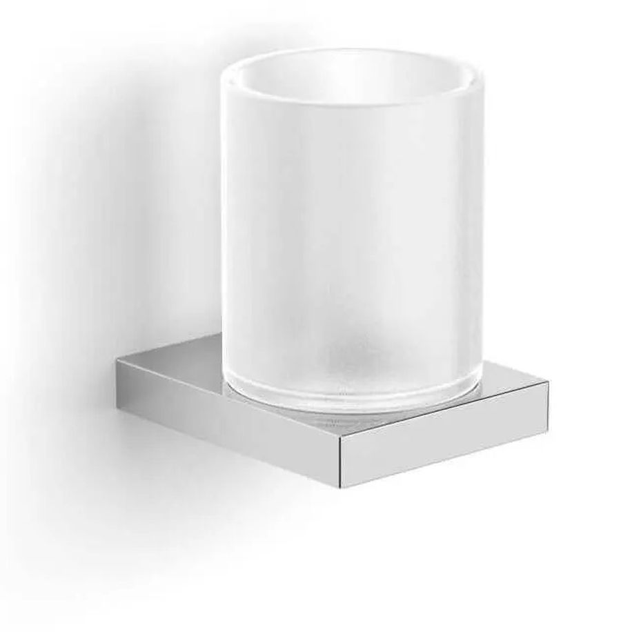 Stella Kobe bicchiere per lavarsi i denti bianco-cromo 10.411