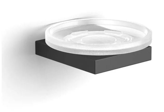 Stella Kobe portasapone a parete nero-bianco 10.420-B