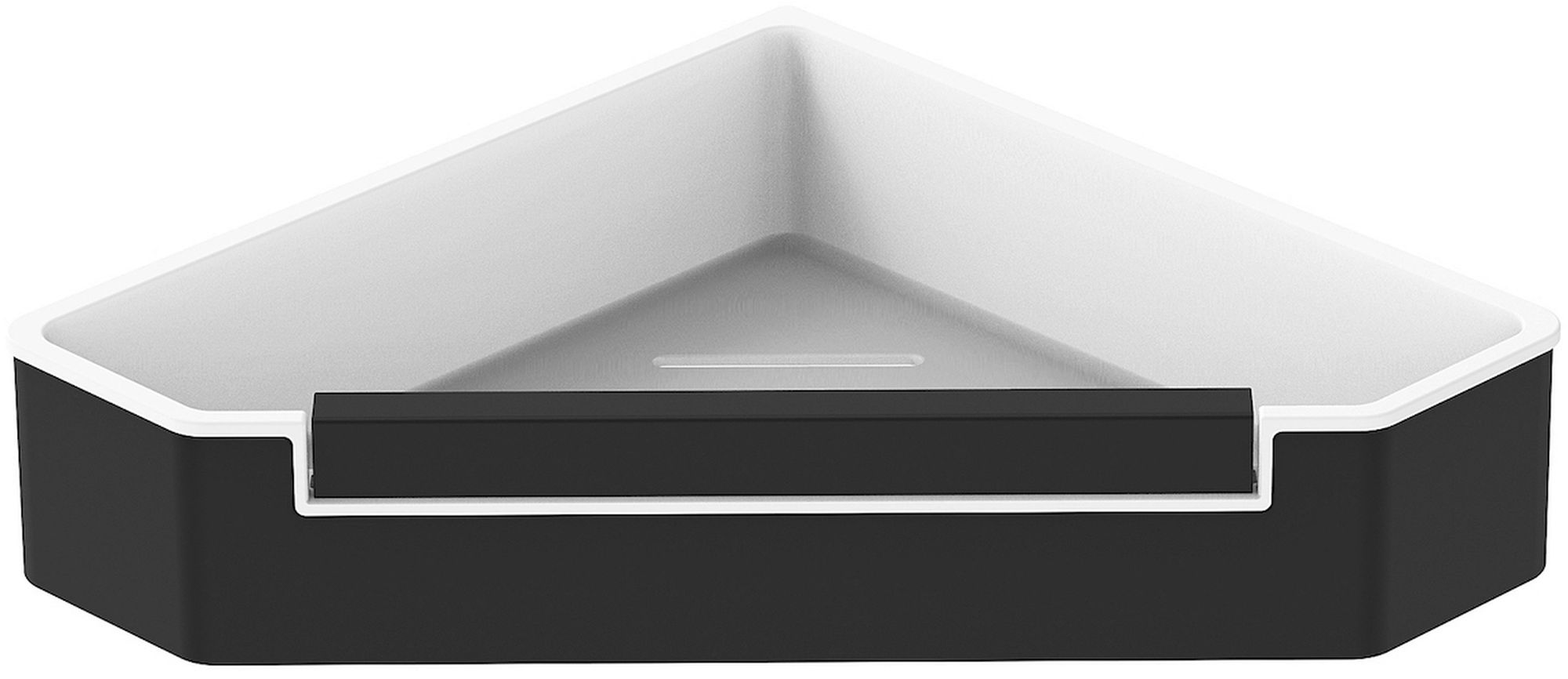 Stella portaoggetti da bagno bianco-nero 16.070-B