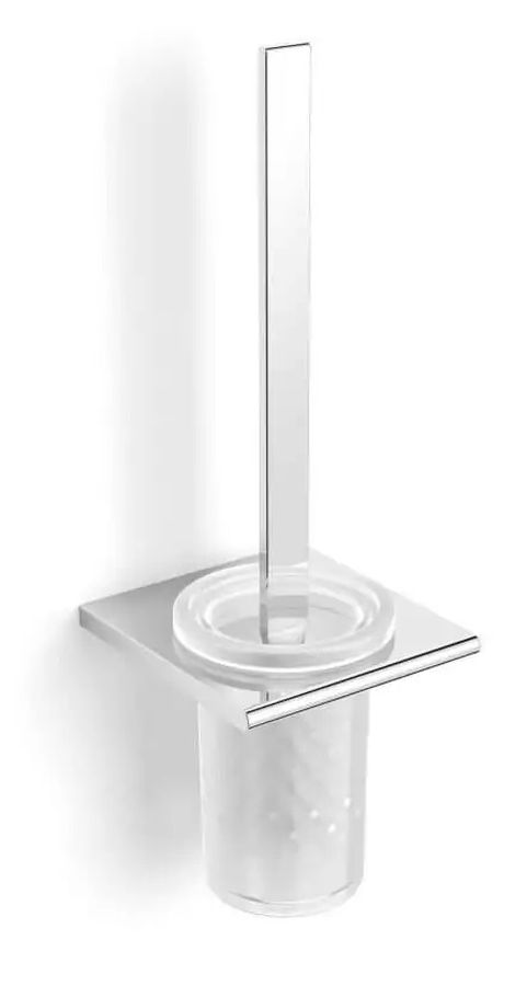 Stella Milano scopino wc avvitato cromo-vetro 12.430