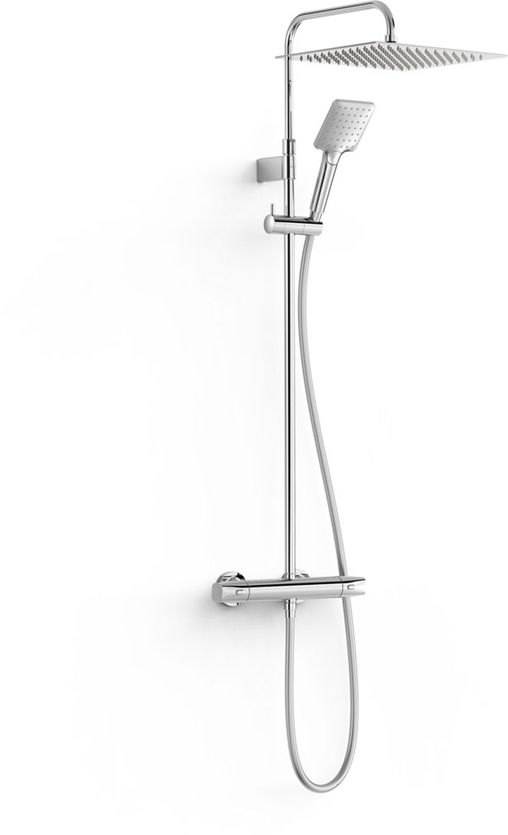 Tres Over-Wall set doccia a parete con termostato con soffione cromo 19038702