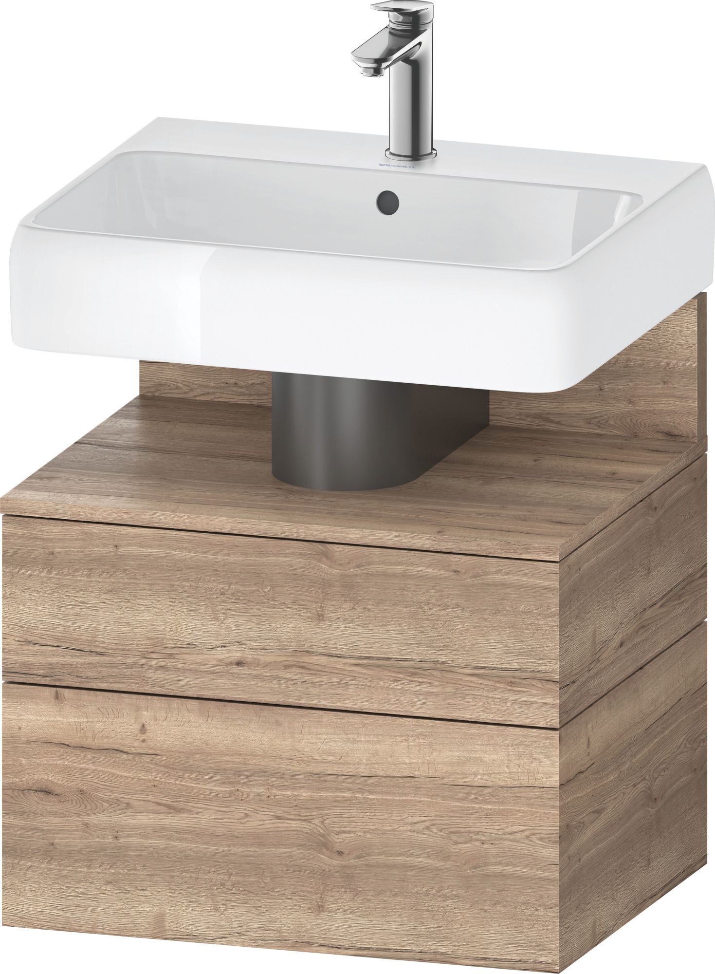 Duravit Qatego armadietto 59x47x59 cm sottolavabo sospeso nero-rovere QA4393055550010