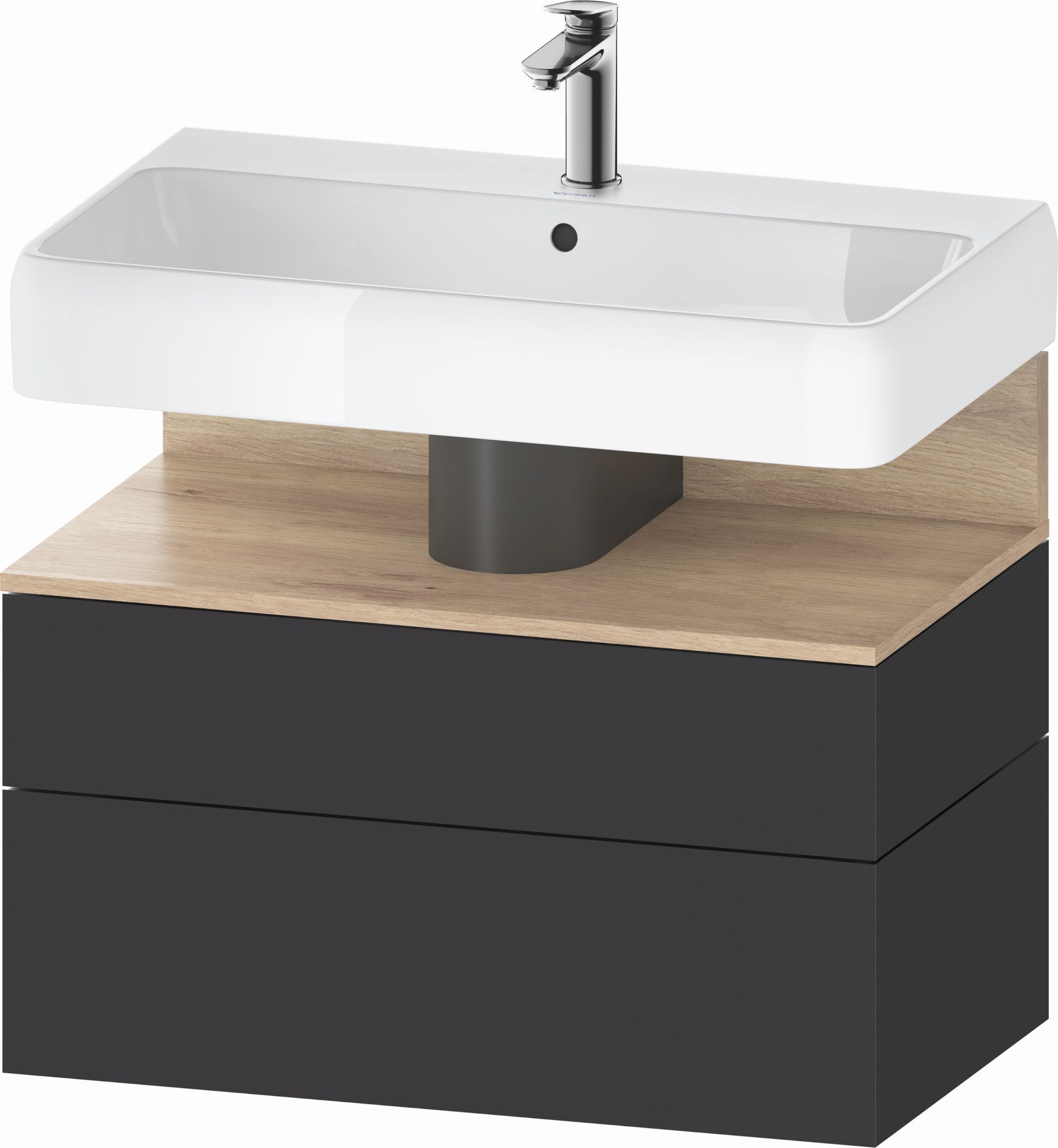Duravit Qatego armadietto 79x47x59 cm sottolavabo sospeso grafite-rovere QA4394055800010