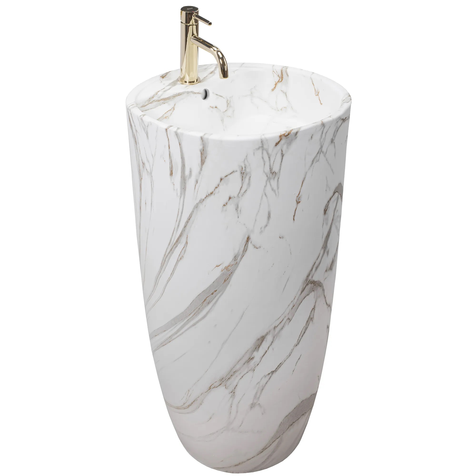 Rea Anya lavandino da terra 45x45 cm rotonda freestanding grigio/pietra REA-U5803