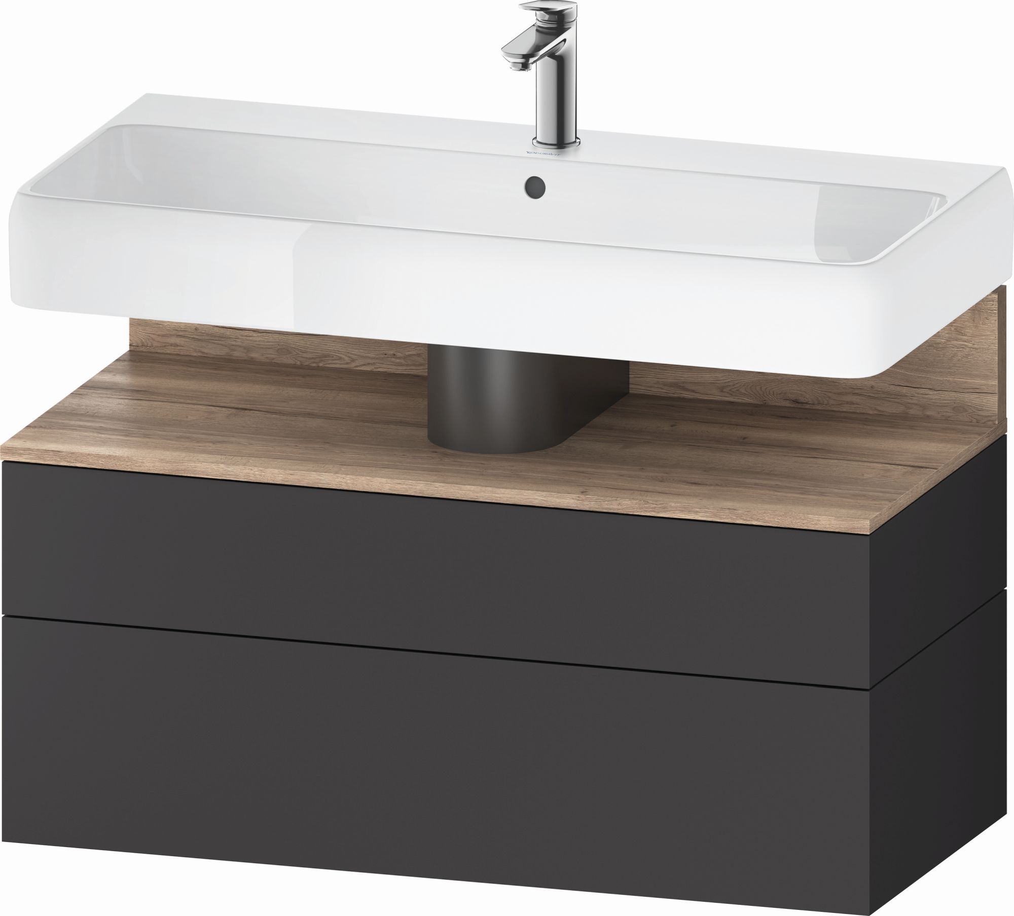 Duravit Qatego armadietto 99x47x59 cm sottolavabo sospeso grafite-rovere QA4395055490010