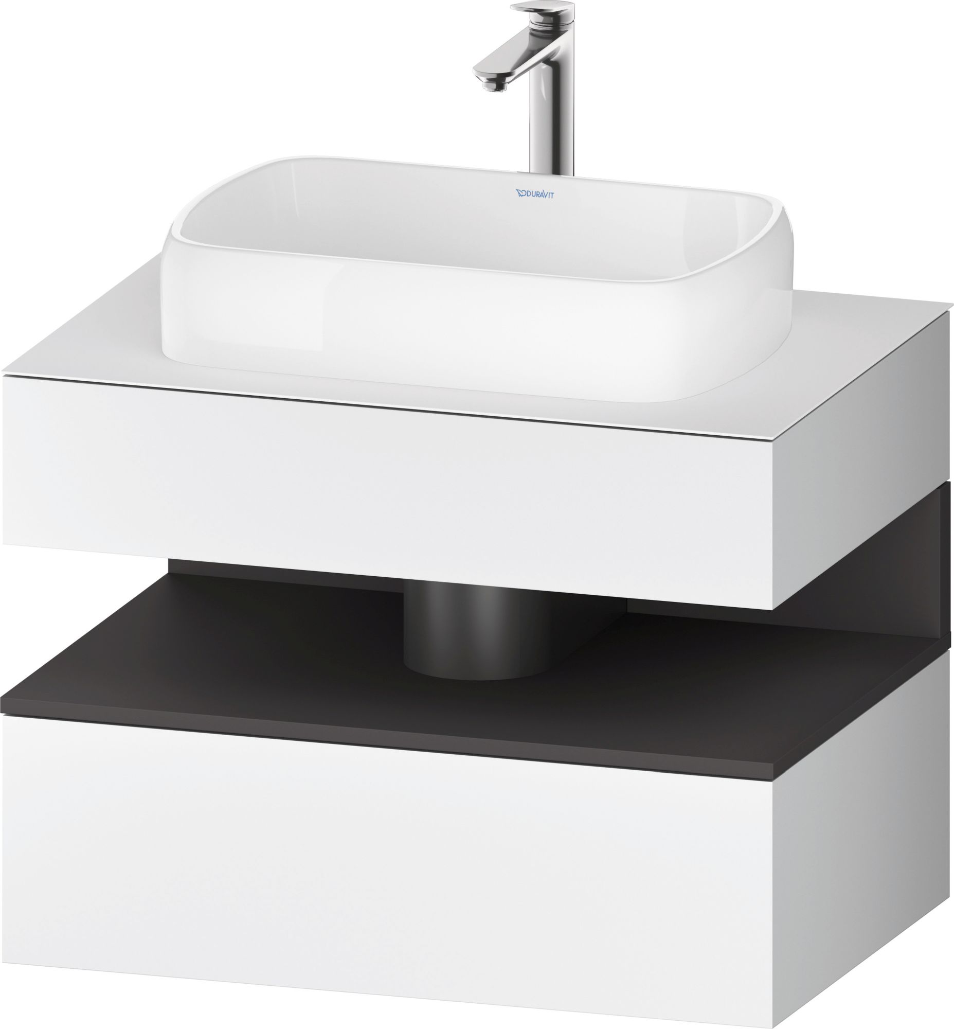 Duravit Qatego armadietto 80x55x60 cm sottolavabo sospeso bianco -grafite QA4730049180010