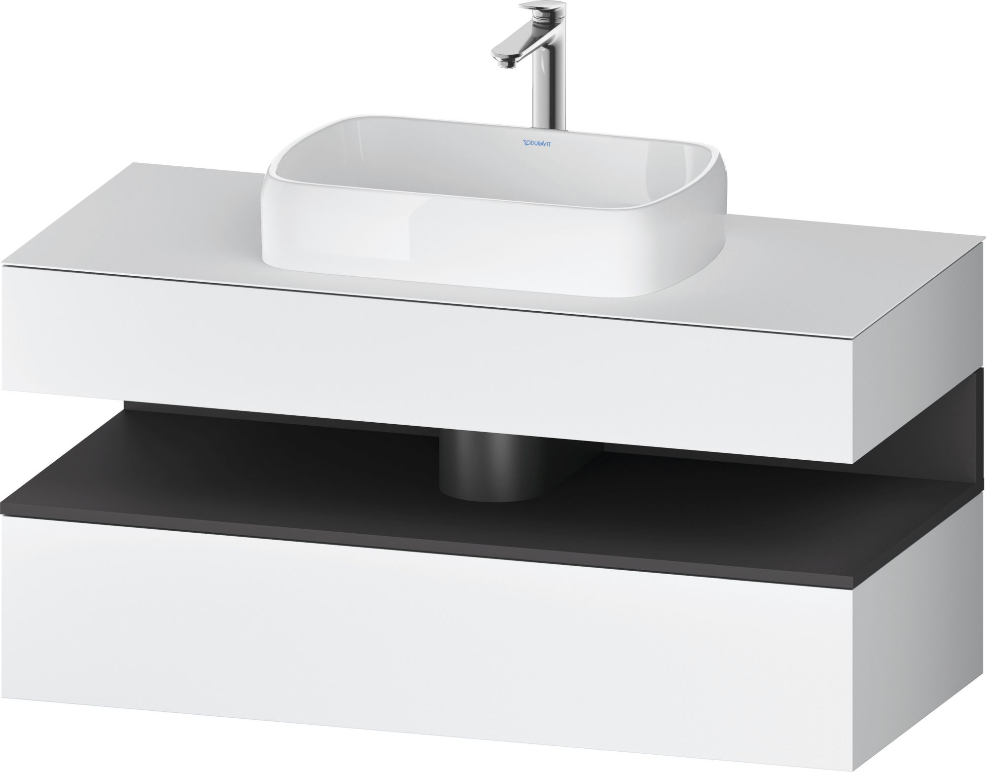 Duravit Qatego armadietto 120x55x60 cm sottolavabo sospeso bianco -grafite QA4732049180010