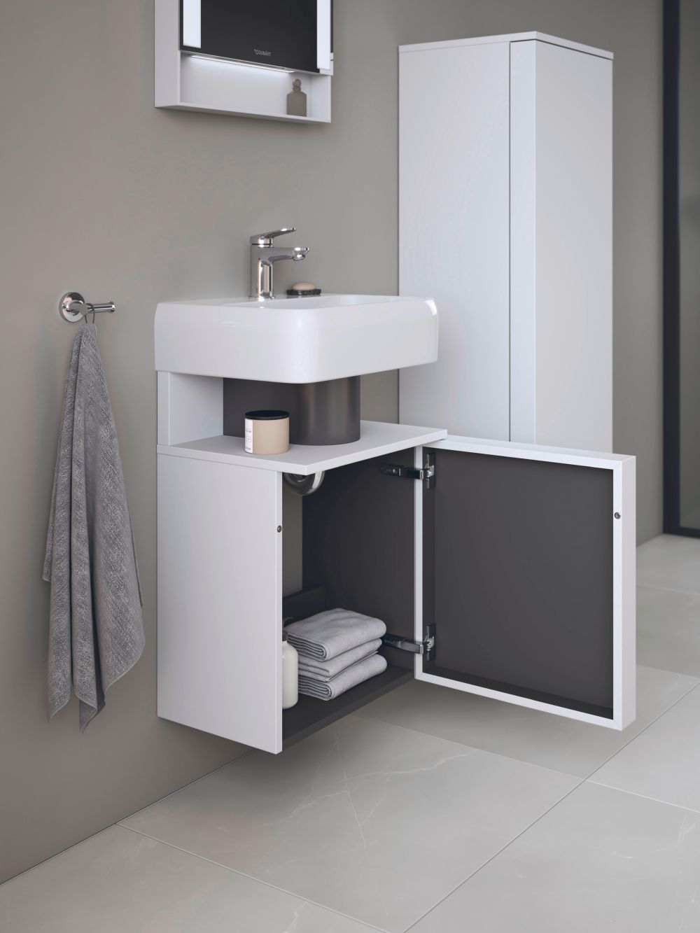 Duravit Qatego armadietto 44x35x64.5 cm sottolavabo sospeso bianco QA4076L18180000