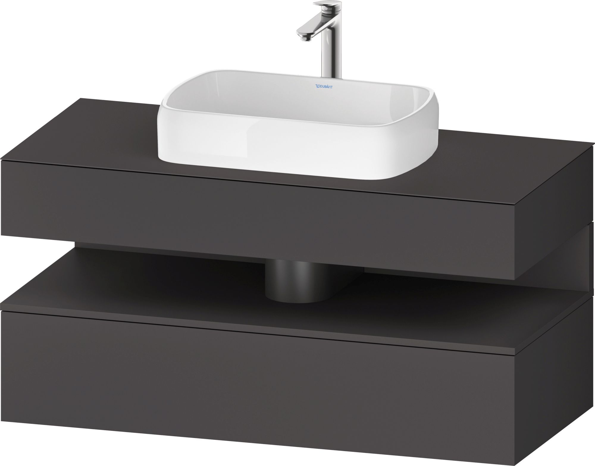 Duravit Qatego armadietto 120x55x60 cm sottolavabo sospeso grafite QA4732049490010
