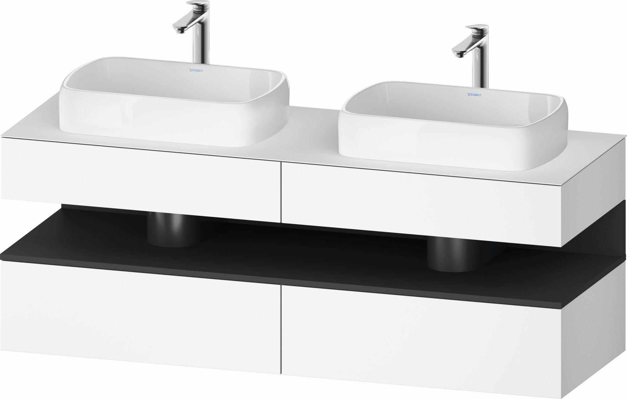 Duravit Qatego armadietto 160x55x60 cm sottolavabo sospeso bianco -grafite QA4779049180010