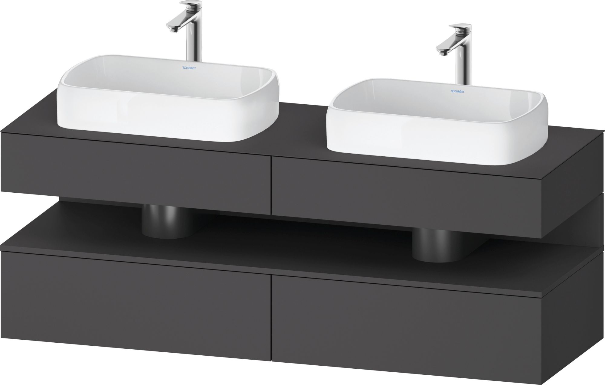 Duravit Qatego armadietto 160x55x60 cm sottolavabo sospeso grafite QA4779049490010