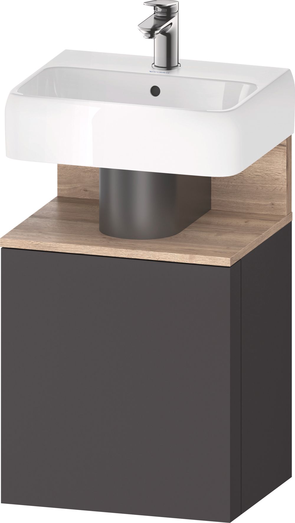 Duravit Qatego armadietto 44x35x64.5 cm sottolavabo sospeso grafite-legno QA4076L55490000