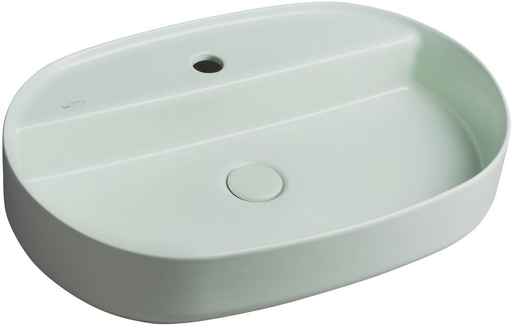 Isvea Infinity lavabo 60x40 cm ovale da appoggio opaca 10NF65060-2T