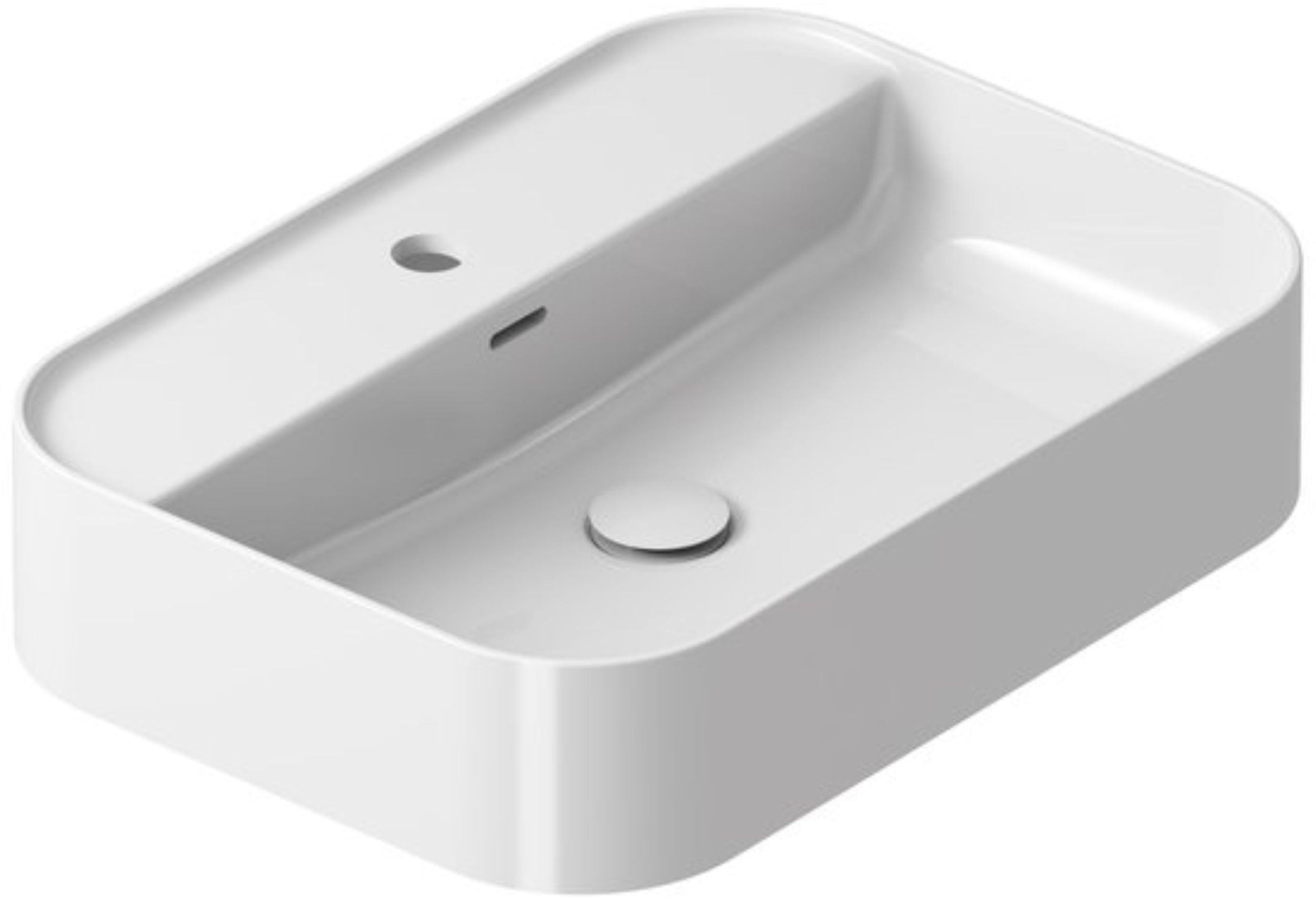 Ravak Ceramic lavabo 55x40 cm rettangolare da appoggio bianco XJX01155005