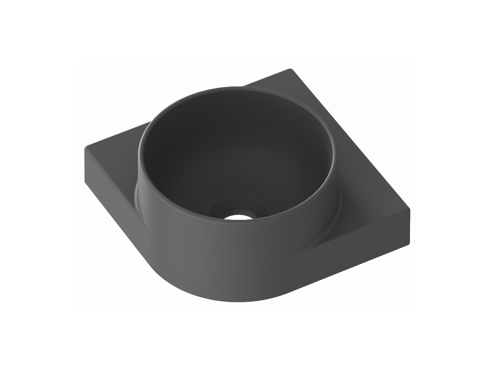 Ravak Yard lavabo 28x28 cm semicircolare a parete antracite XJX03228000