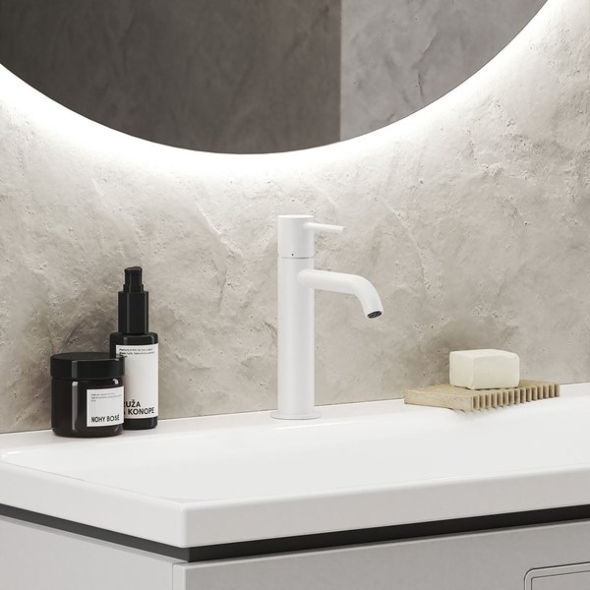 Ravak Espirit rubinetto per lavabo verticale bianco X070395