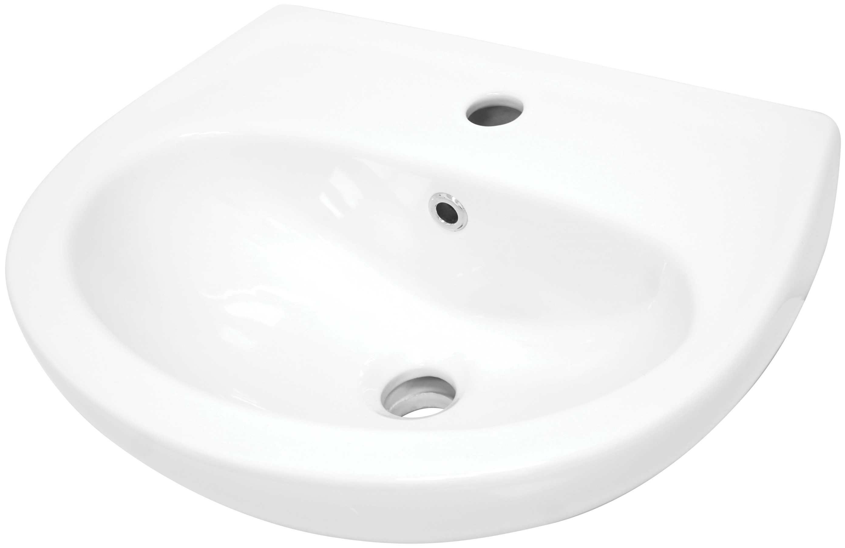 Deante Jasmin lavabo 51.8x40.3 cm semicircolare bianco CDJ6U5W