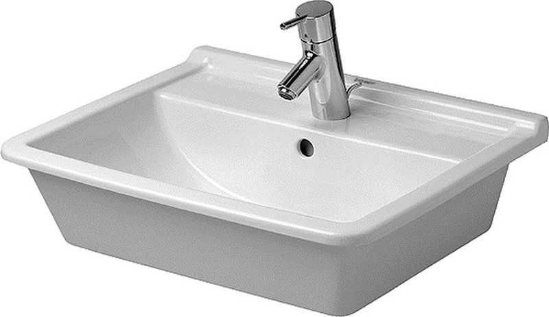 Duravit Starck 3 lavabo 56x46.5 cm rettangolare da incasso bianco 03025600001