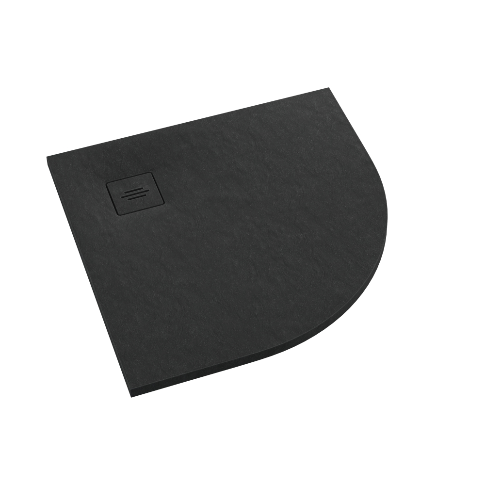 Schedline Protos Black Stone piatto doccia semicircolare 90x90 cm nero 3SP.P1O-9090/C/ST-M1/C/ST