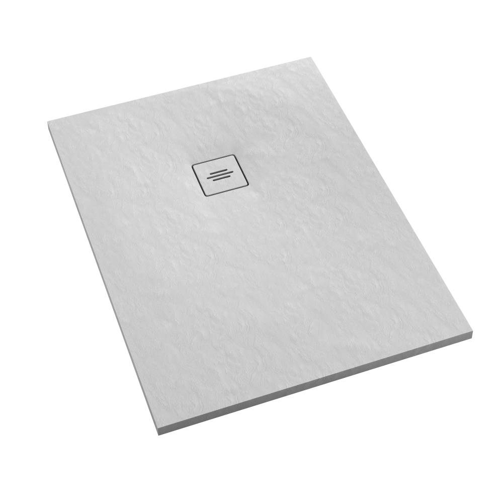 Schedline Protos White Stone piatto doccia rettangolare + mascherina 120x80 cm bianco 3SP.P1P-80120/B/ST-M1/B/ST