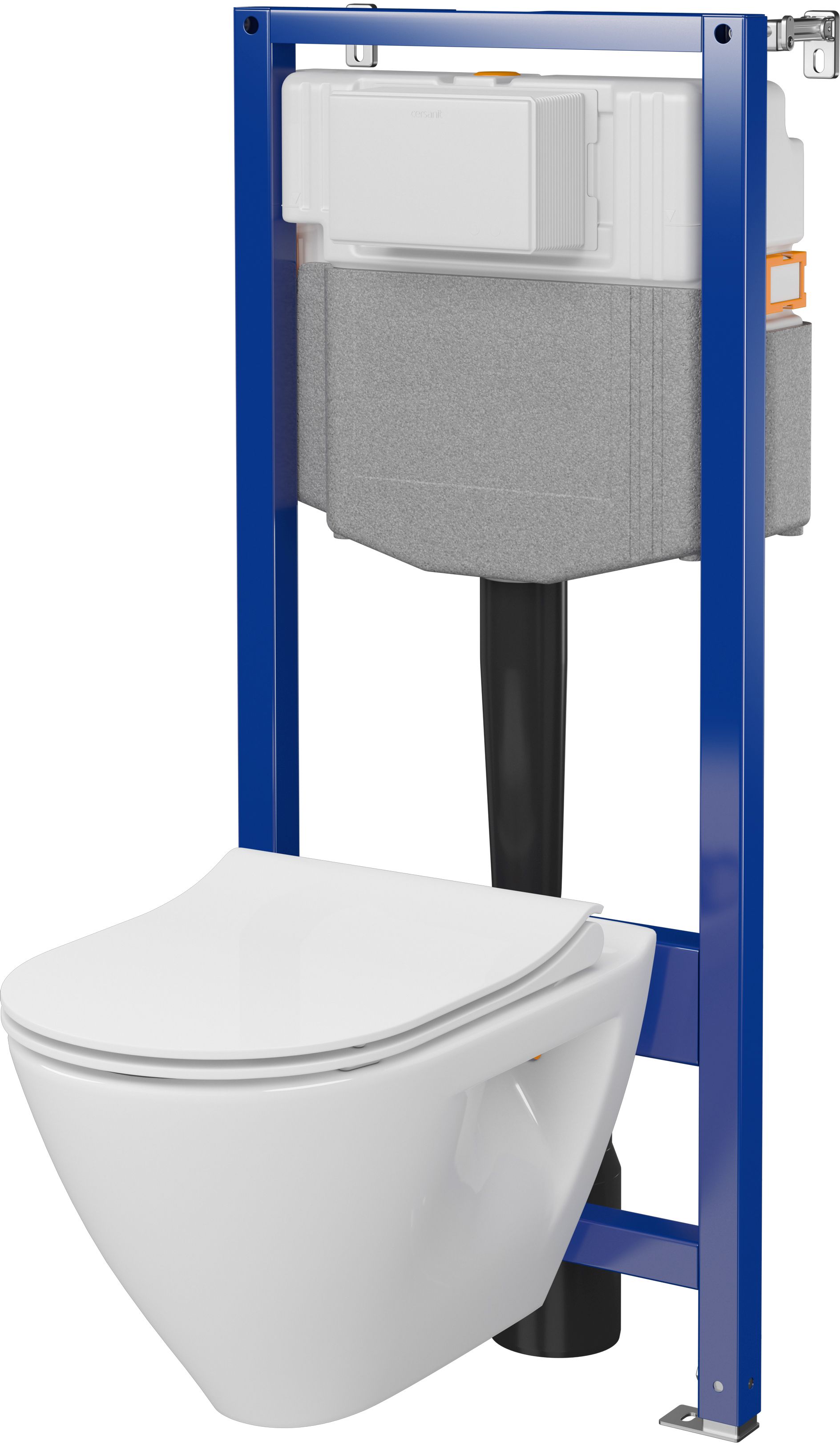 Zestaw Cersanit Mille Plus miska WC CleanOn z deską wolnoopadającą i stelaż podtynkowy Aqua 2.0 S701-813