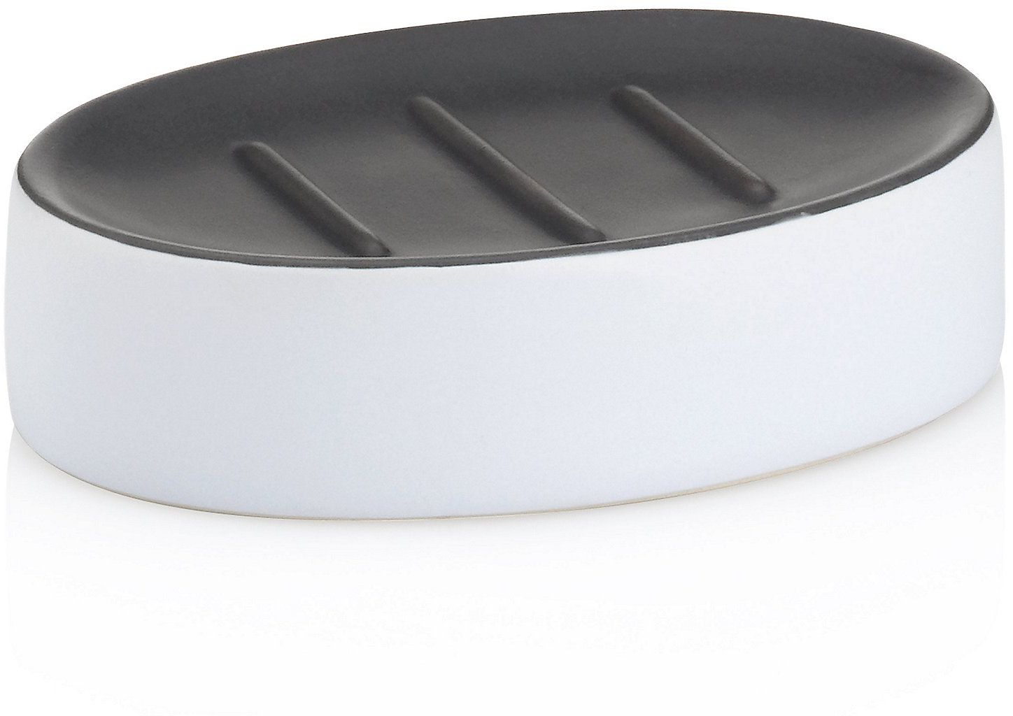 Kela Matsi portasapone da appoggio nero-bianco 23705