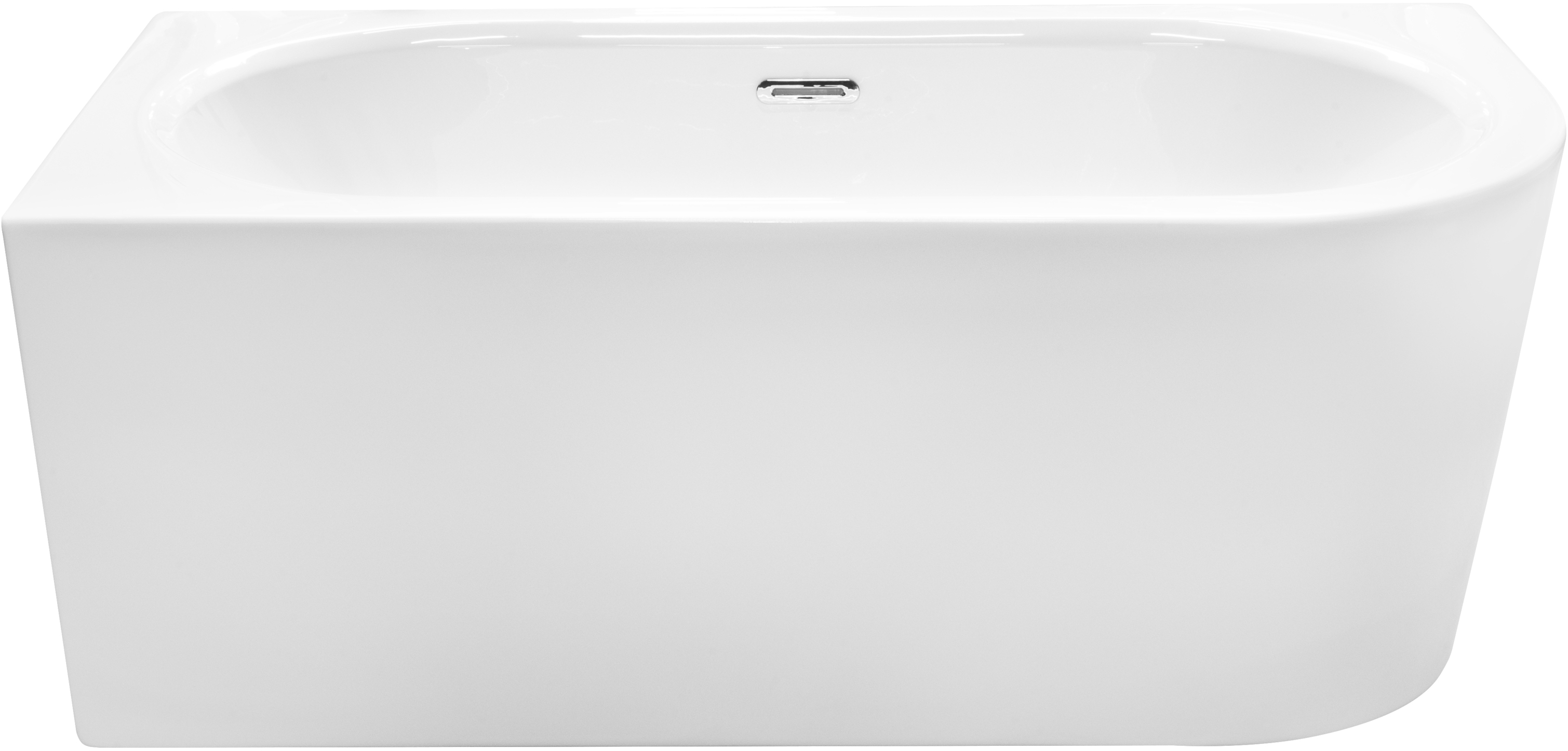 Besco Avita A-Line vasca da bagno a parete 150x75 cm ovale bianco #WAA-150ALS