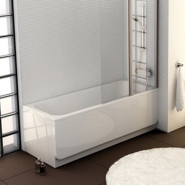 Set vasca da bagno rettangolare Ravak Chrome C731000000, sifone per vasca da bagno Ravak X01305, GPX2240015