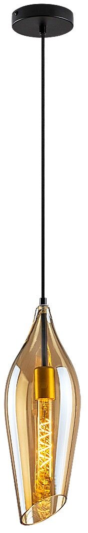 Rabalux Bellini lampada sospesa 1x60 W nero-ambra 72201
