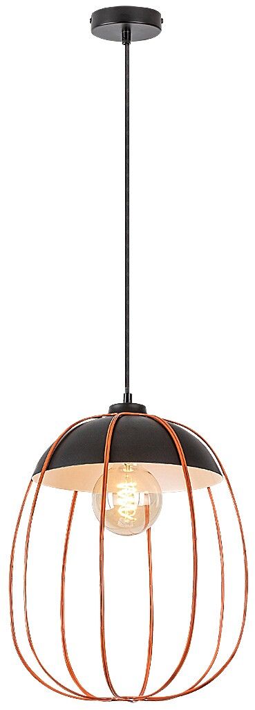Rabalux Svens lampada sospesa 1x60 W nero-arancione 72034