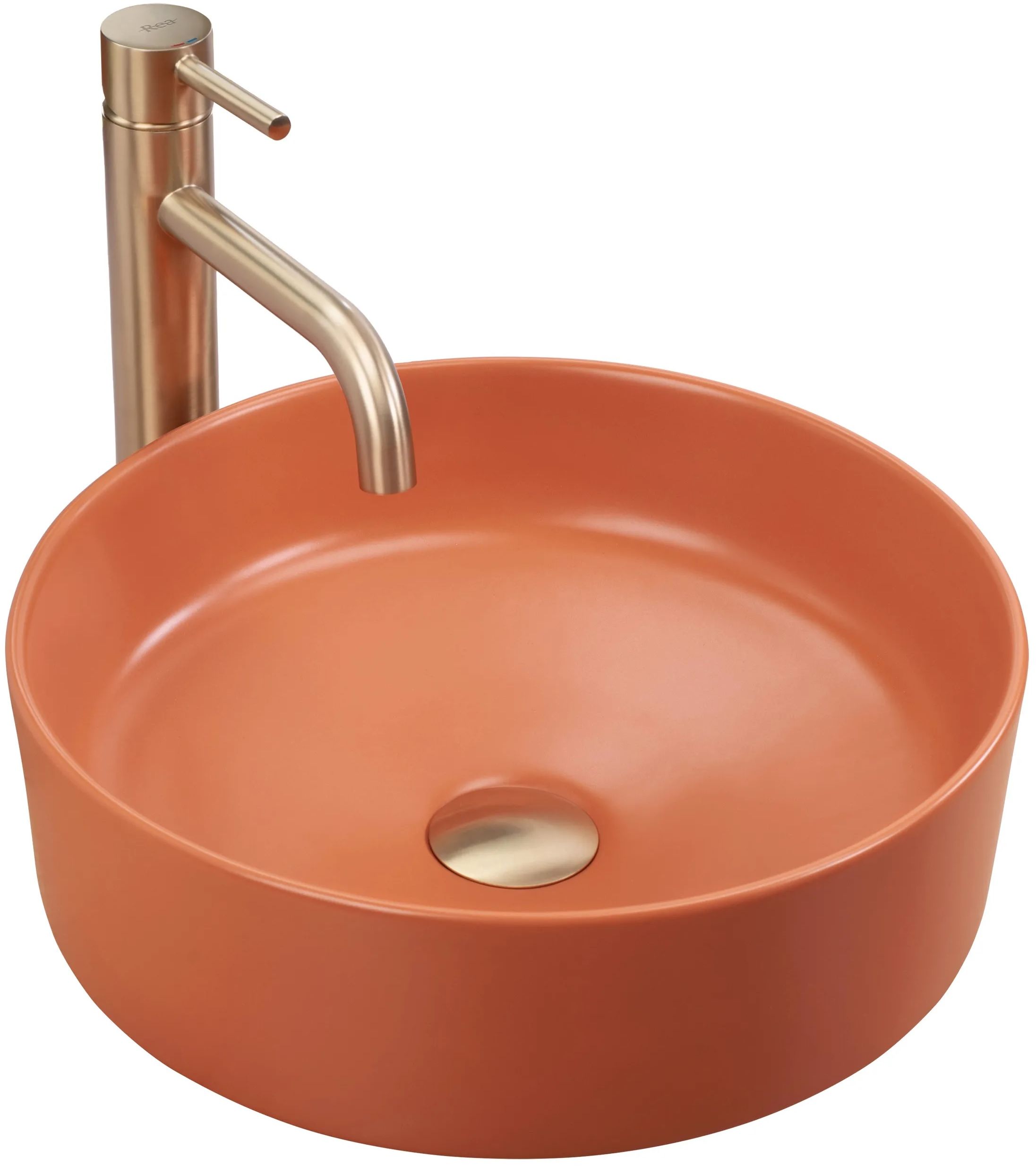 Rea Sami lavabo 36x36 cm rotonda da appoggio opaca REA-U4566