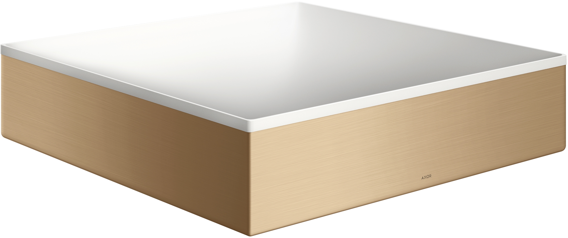 Axor Suite lavabo 40x40 cm quadrata da appoggio bianco-marrone/beige 42003140