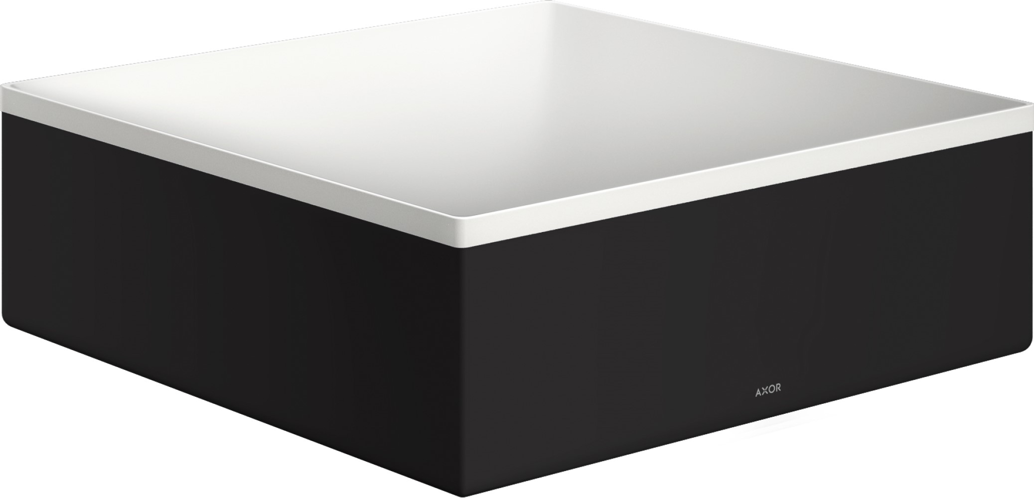 Axor Suite lavabo 28.5x28.5 cm quadrata da appoggio bianco-nero 42002670