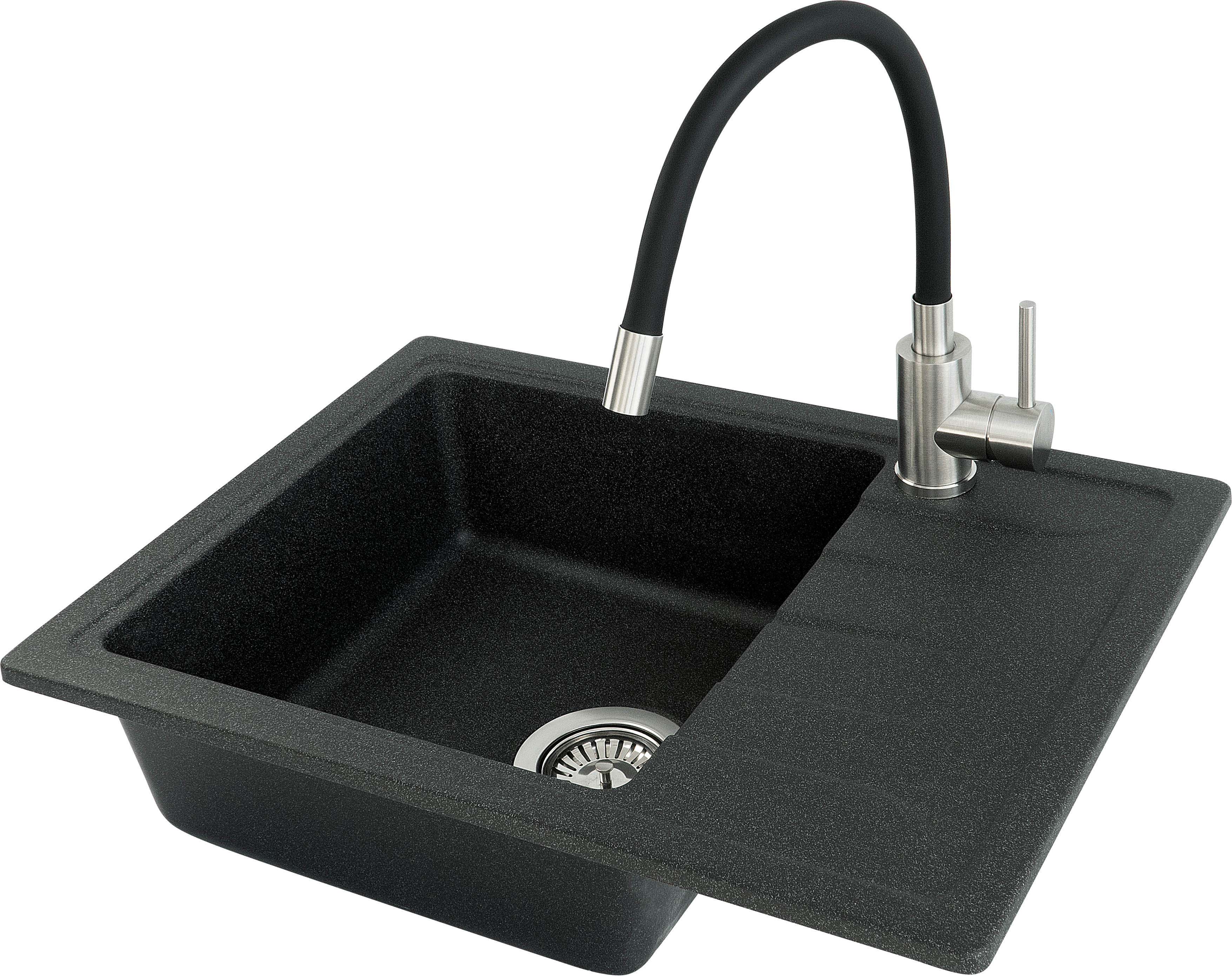 Deante Adel lavello con rubinetto grafite/acciaio ZLMZ211A