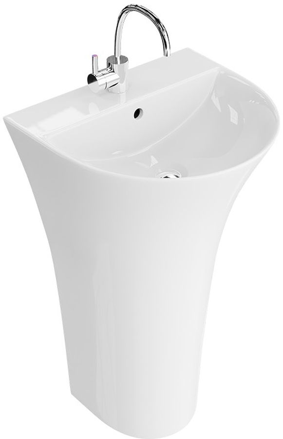 LaVita Pera lavabo 45.5x41.5 cm semicircolare freestanding bianco lucida 5900378334385