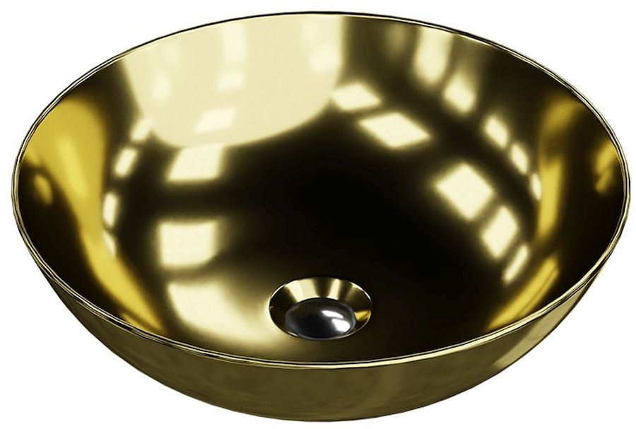 LaVita Rosa lavabo 40x40 cm rotonda da appoggio oro 5900378334262
