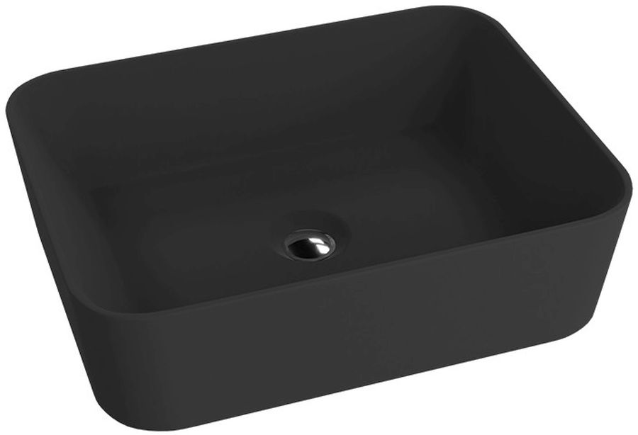 LaVita Alegranza lavabo 49x38 cm rettangolare da appoggio nero 5900378334156