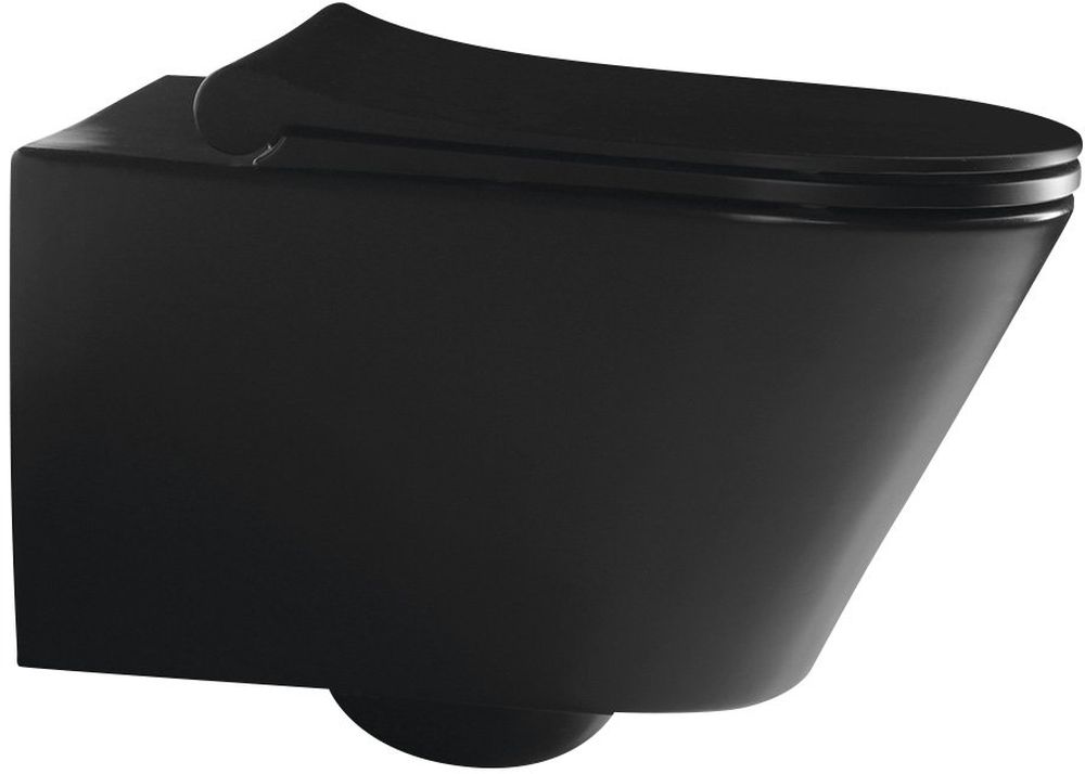 Sapho Avva vaso wc con sedile bidet sospeso senza brida nero 100312-110
