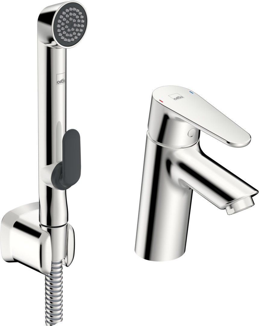 Oras Optima rubinetto per lavabo con doccetta bidet verticale cromo 2612F