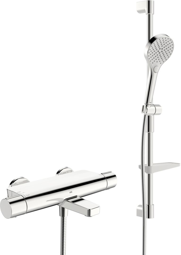 Oras Optima Style rubinetto per vasca e doccia a parete con termostato cromo 7149NU