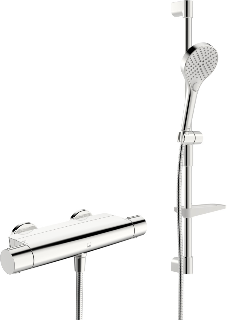 Oras Optima Style rubinetto per doccia a parete con termostato cromo 7169NU