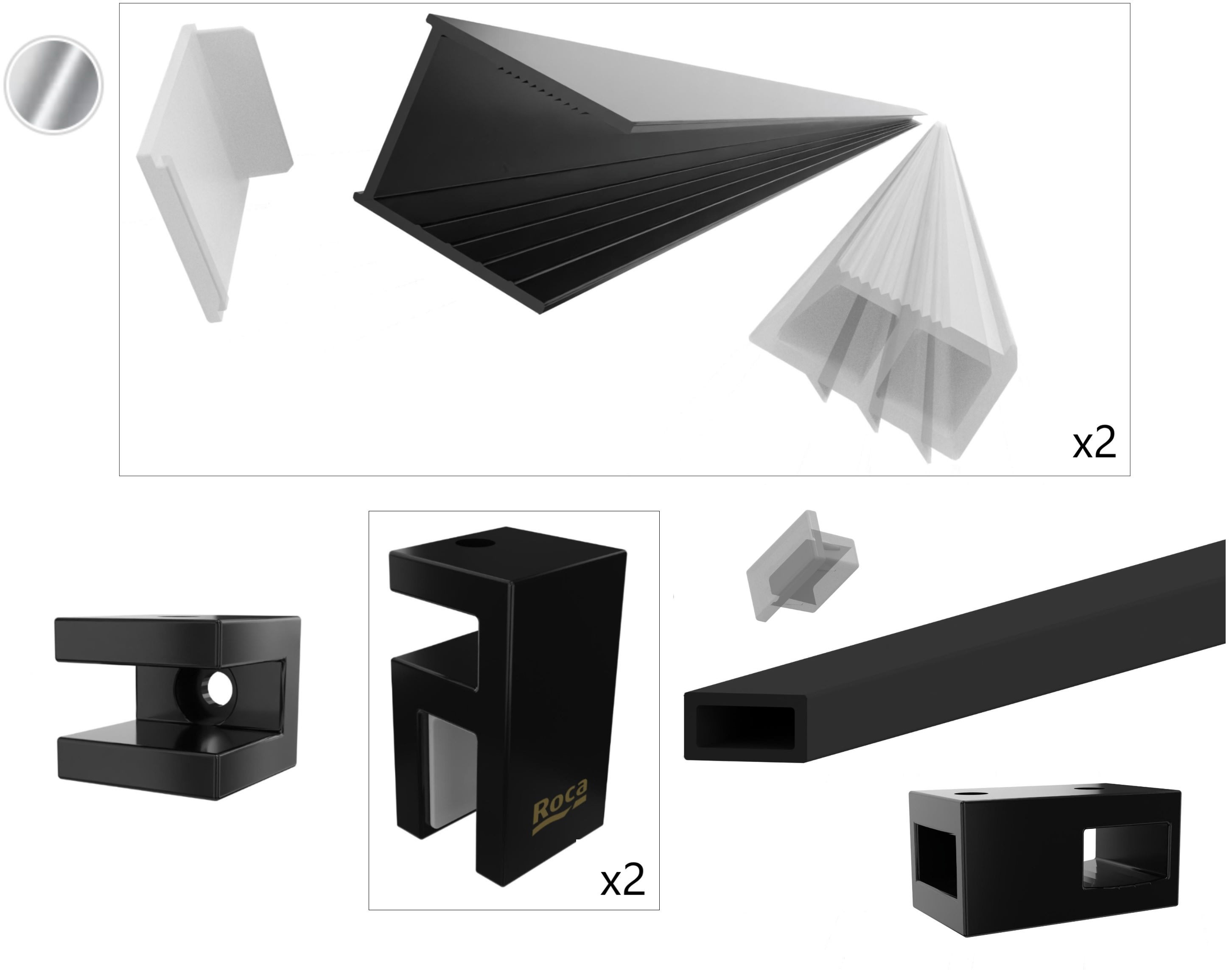 Roca District set di montaggio AMP7920002