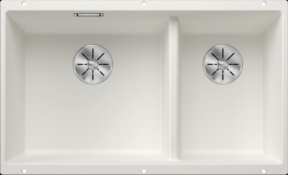 Blanco Subline lavello in granito 75.5x46 cm bianco 527167