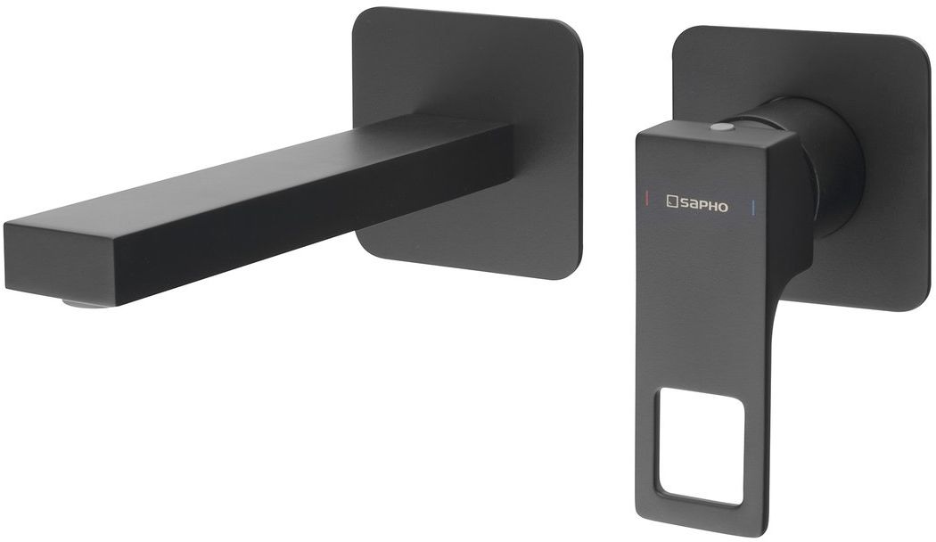 Sapho Forata rubinetto per lavabo da incasso nero FT018/15