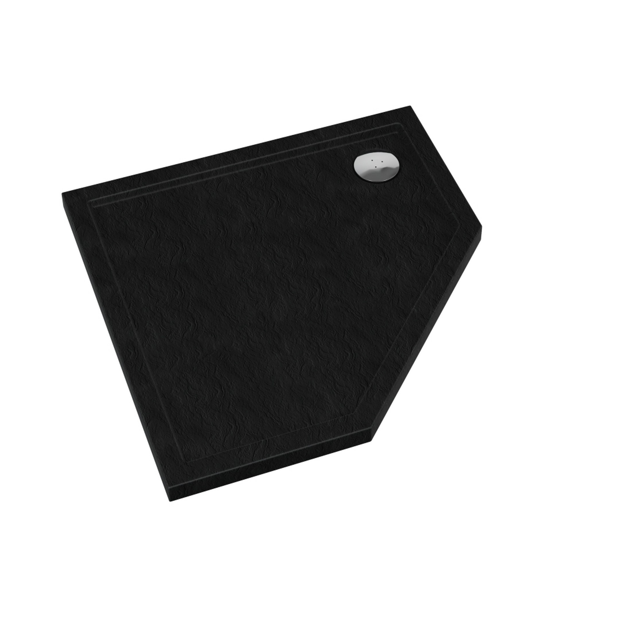 Schedline Sharper Black Stone piatto doccia pentagonale 80x80 cm nero 3S.S1PK-8080/C/ST