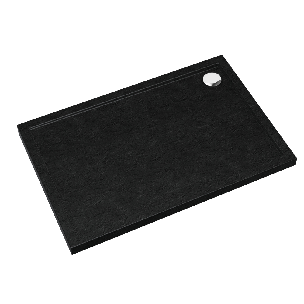 Schedline Sharper Black Stone piatto doccia rettangolare 120x80 cm nero 3S.S1P-80120/C/ST