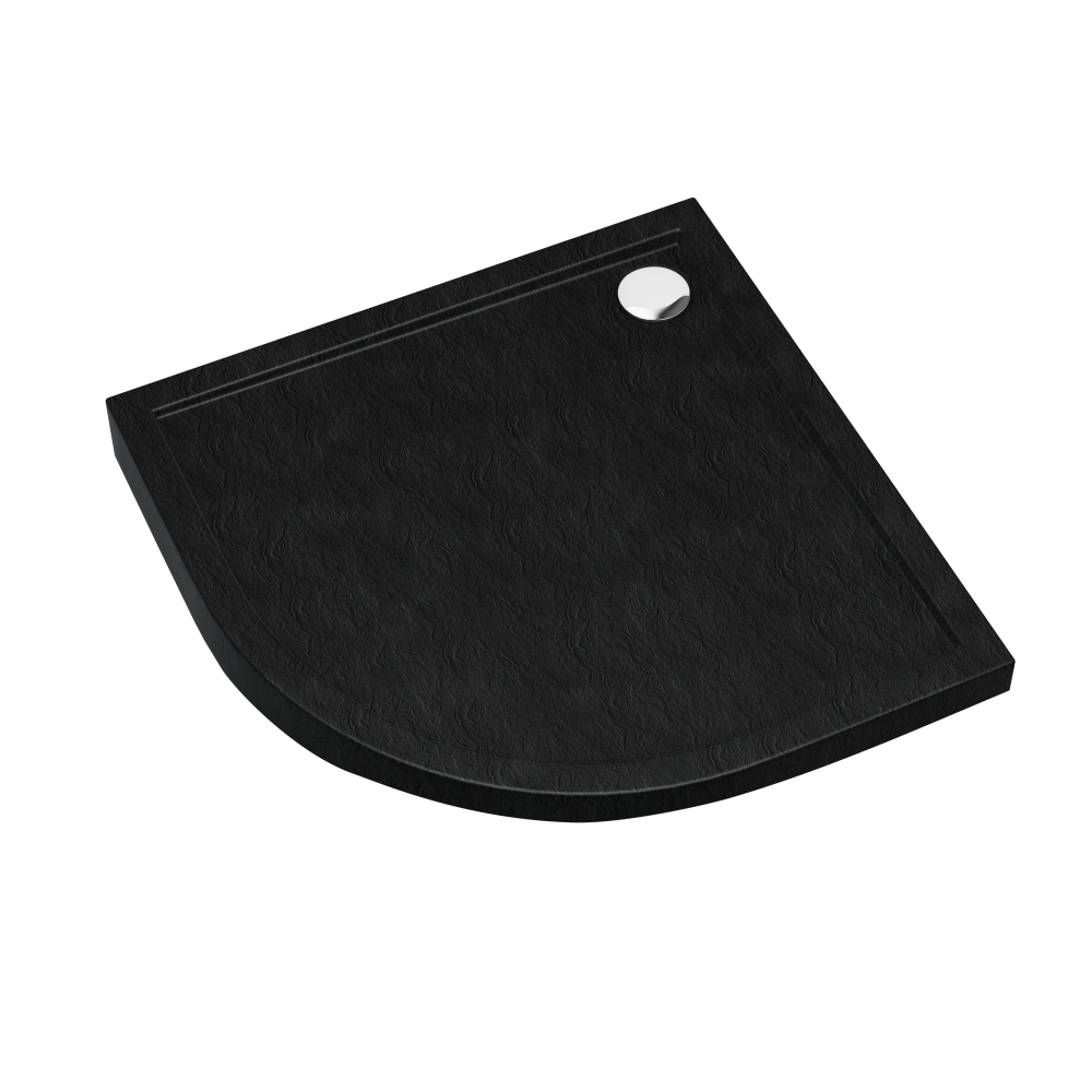 Schedline Sharper Black Stone piatto doccia semicircolare 80x80 cm nero 3S.S1O-8080/C/ST